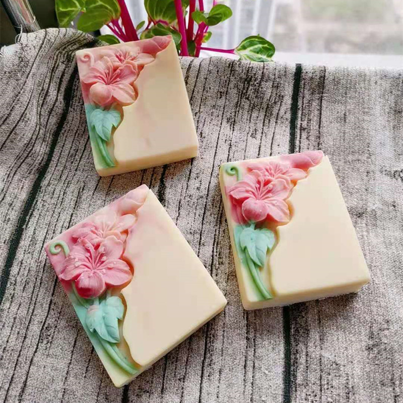 Pretty Floral Soap Mold Rectan - Soap Making Process recension och pris