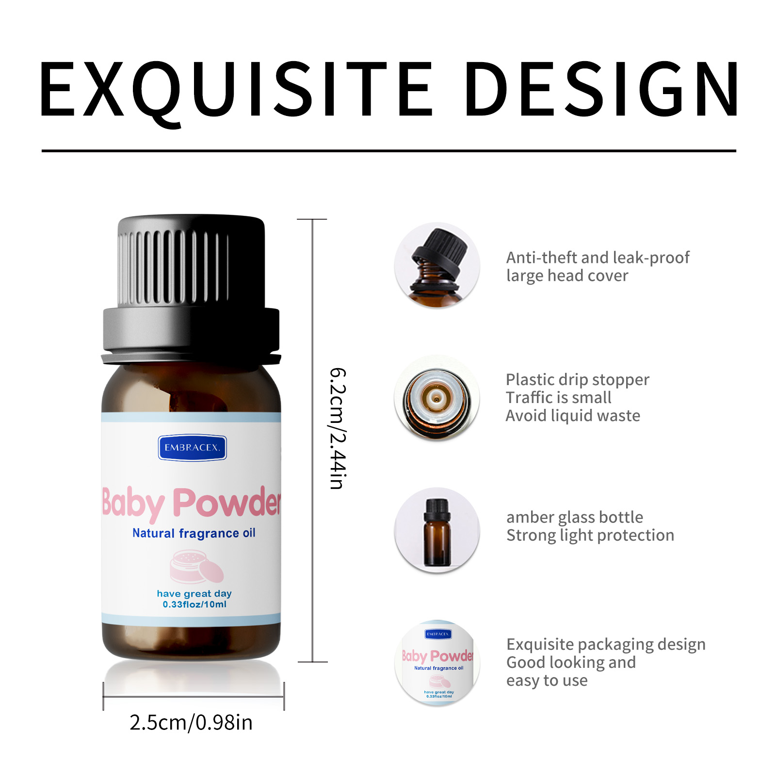 10ml Baby Powder Fragrance Oil - Soap Making Scents recension och pris